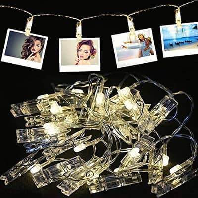 20 Photo Clip LED Battery Operated String Lights for Birthday, Wedding 2