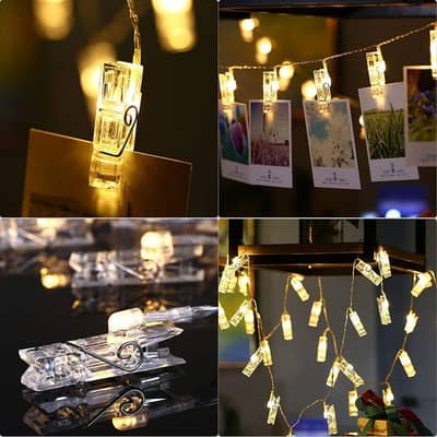 20 Photo Clip LED Battery Operated String Lights for Birthday, Wedding 4