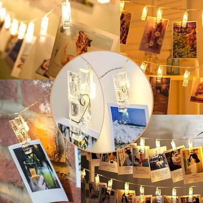 20 Photo Clip LED Battery Operated String Lights for Birthday, Wedding 6