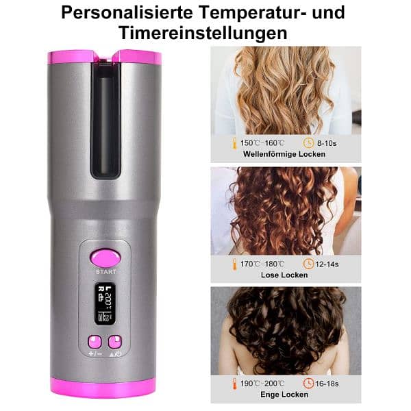 CORDLESS AUTOMATIC HAIR CURLER HG-008 2