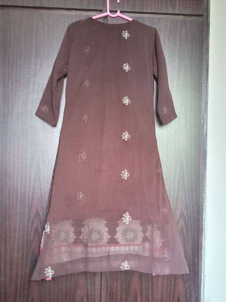 Brown Chiffon Fully Embroidered (promotion price) 1