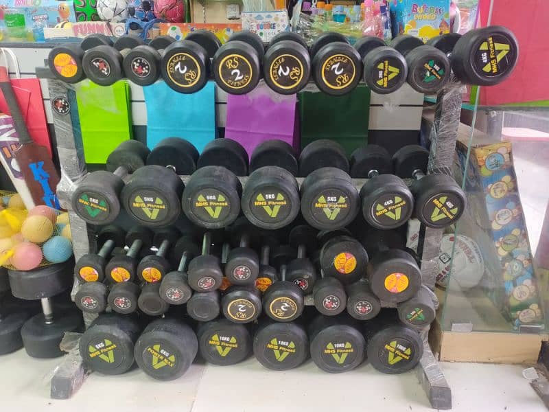 RUBBER COATED DUMBBELLS /plates 7