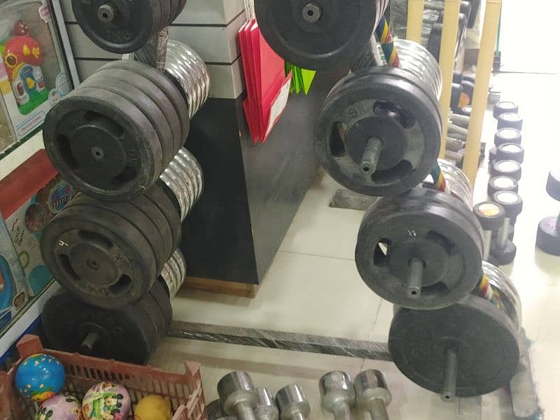 RUBBER COATED DUMBBELLS /plates 8