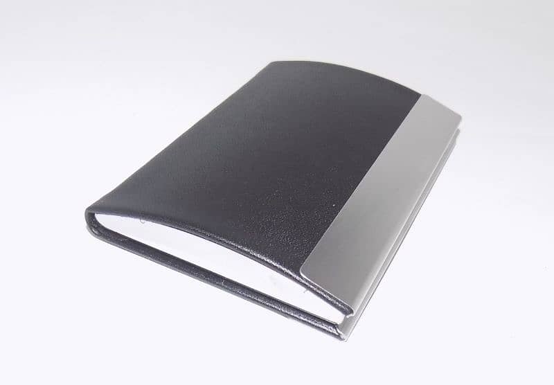 Visiting Card Pouch | Stainless Steel with leather 1