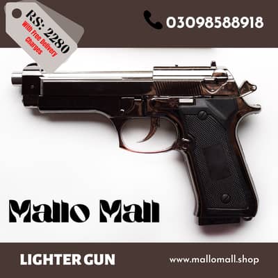 Metal Body Heavy Weight Lighter Gun With Stand & Cover At Mallo Mall 1