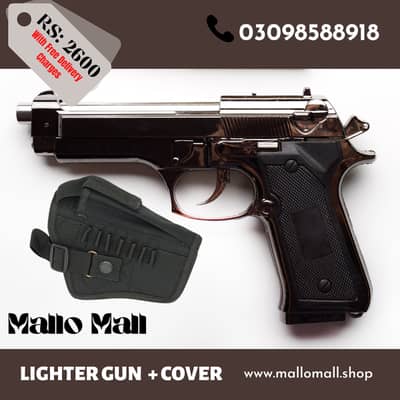 Metal Body Heavy Weight Lighter Gun With Stand & Cover At Mallo Mall 2
