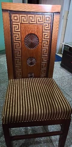 dining  table with a set of six big chairs