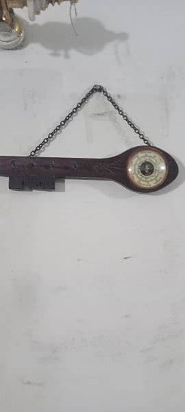antique wooden key stand with barometer vintage real classic 2 in 1 1