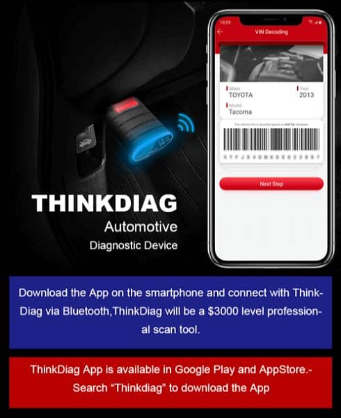 THINKDIAG Car Fault Scanner. New Version with 1 year full free updates 8