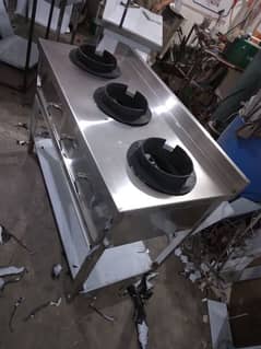 stove chinese or pakistan 3 burners 24x43 SS non magnet
