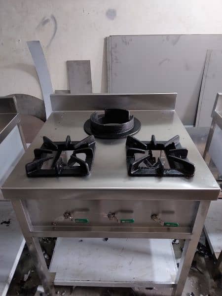 stove chinese or pakistan 3 burners 24x43 SS non magnet 10