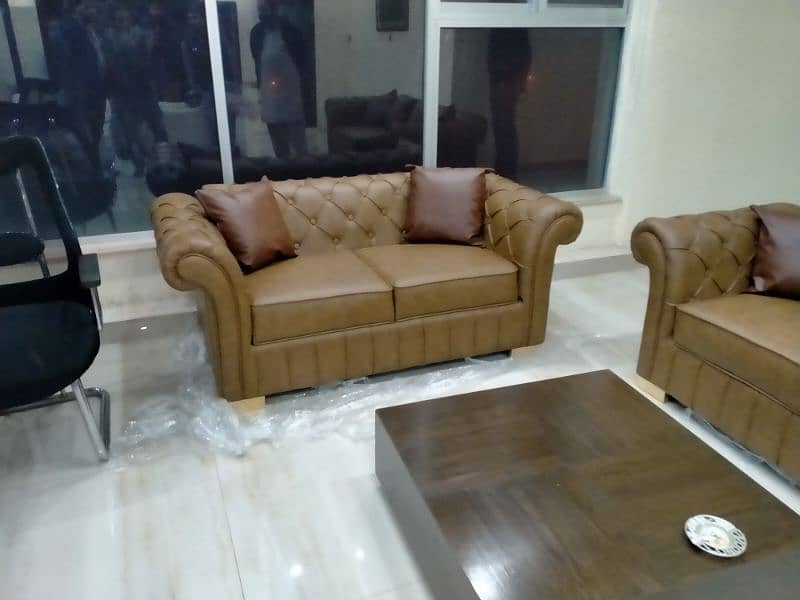 chesterfield sofa 2seater ( molty faom ) 8