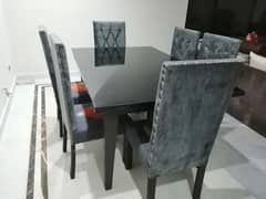 Dining 6 seater in Laminated marble available on ooder different color