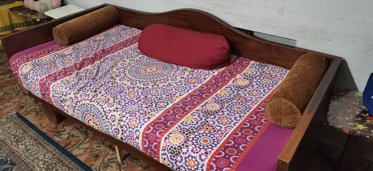 Deewan cum Bed cum Sofa,for Lawn, Room, Diyaar wood/old solid wood 0