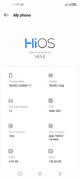 Tacno Camon 17 (6/128) 0