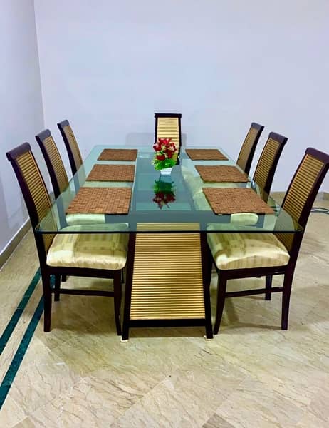 8 seater dining table top glass 1