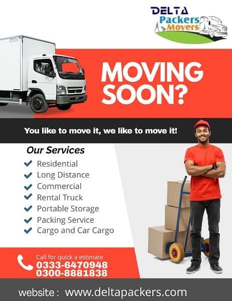 Delta Packers and Movers, Cargo, Home Relocation, House Shifting, Car 0