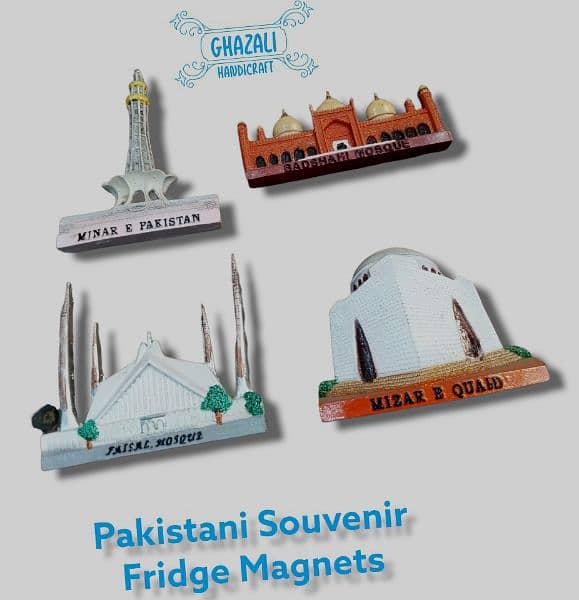 Fridge Magnets Handcrafted Pakistani Monuments fridge magnets . Each 1