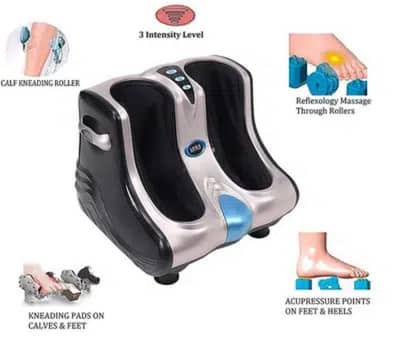 New Shiatsu Kneading Rolling Vibration Foot Calf Leg Massager Machine 8