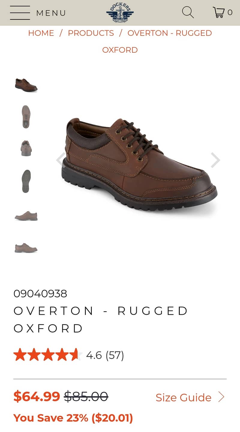 Shoes For Men - Dockers Rugged Overton Oxford - Original Leftover 90$ 13