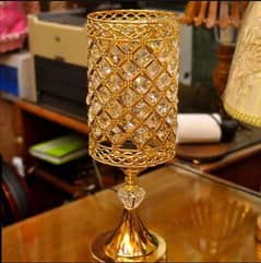 Golden side table lamp