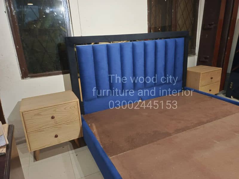 King size bed bed room set double bed 8