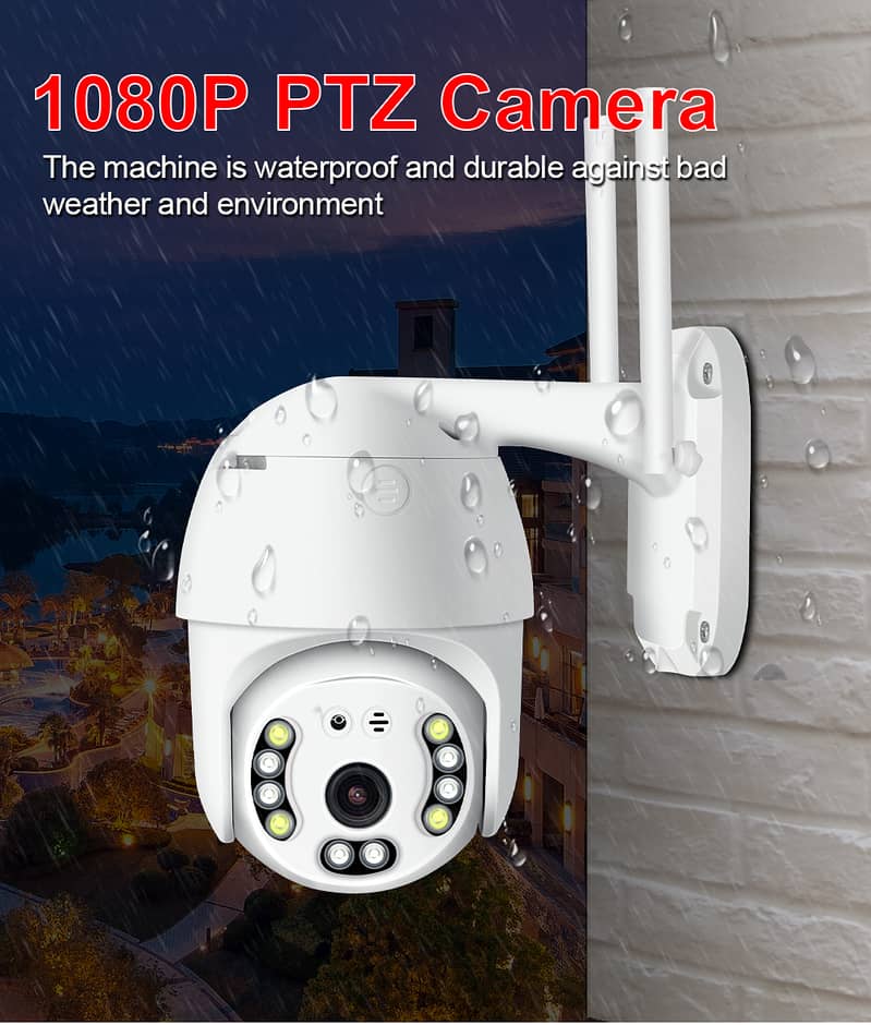 IP Outdoor Wifi Security Camera Q8-1 2 way Audio PTZ 1080p Camera 0