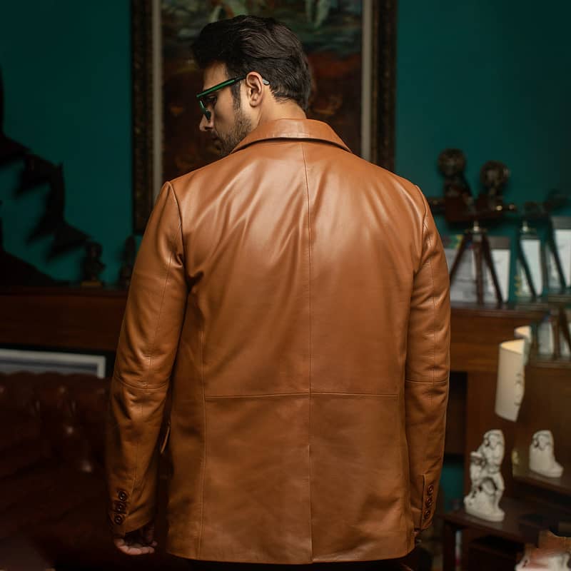 Genuine leather Coat jacket for men | BEST Motorcycle Blazer Long Coat 1