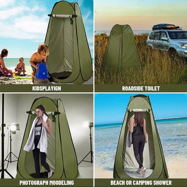 Water Proof Double Fly Laboue Tent. Green Net,Changing Room Tent, 3