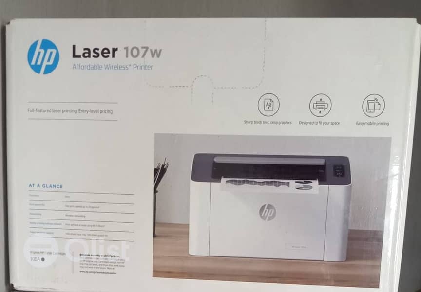 HP Laser 107w Wireless Printer 1