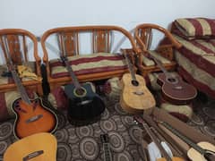 Semi acoustic guitar and acoustic