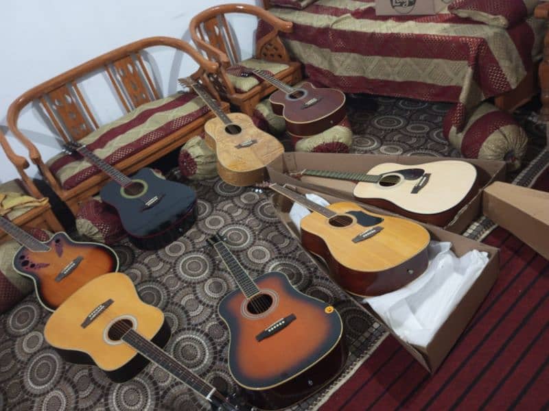 Semi acoustic guitar and acoustic 7