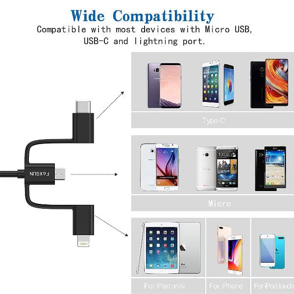 FOXSUN MULTI USB CHARGING CABLE 2M 3