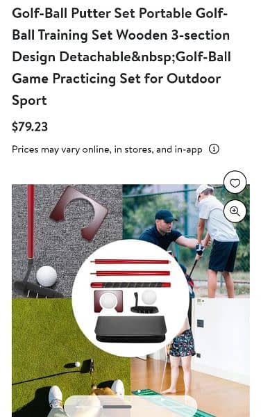 Portable Golf-Ball Putter Set-- Golf set Indoor Outdoor Practice 0
