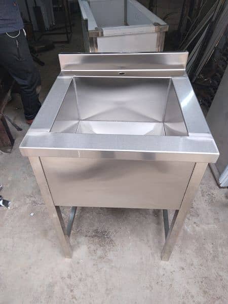 washing sink 24x24 stainless Steel non magnet body 1