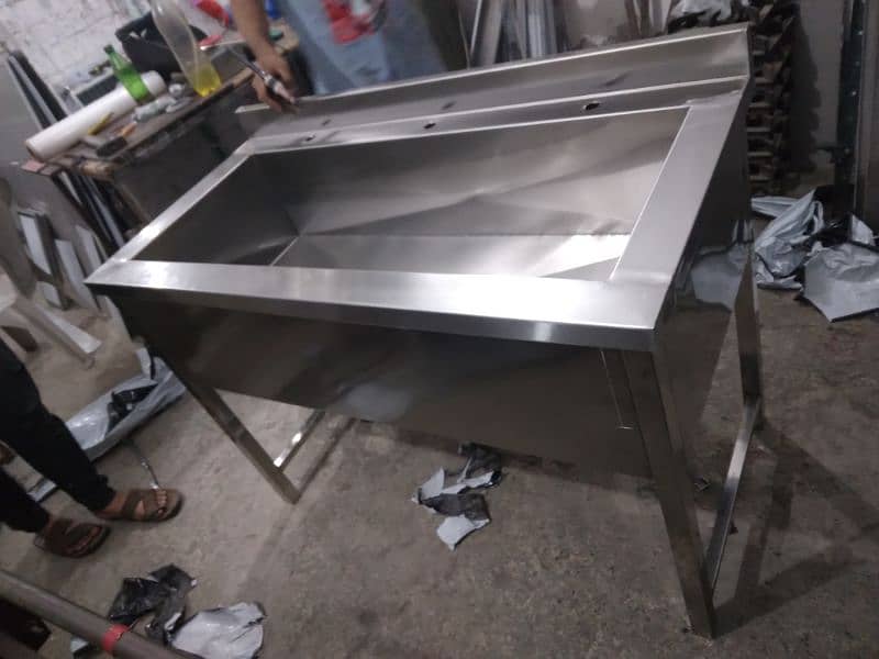 washing sink 24x24 stainless Steel non magnet body 9