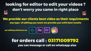 video editor & editing