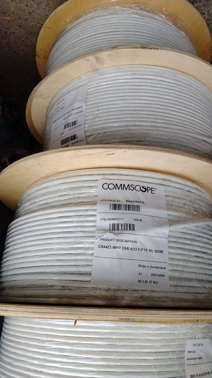 Commscope 3M Corning SFTP cat6 Cable Cat6A 23awg Cat7A 10G 2