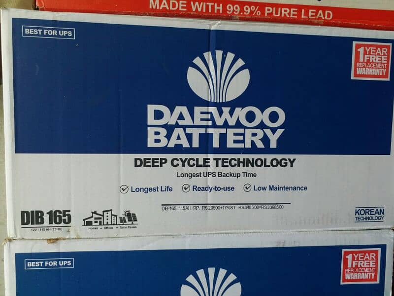 Daewoo DIB-165 New battery Free home delivery Credit card service avai 3