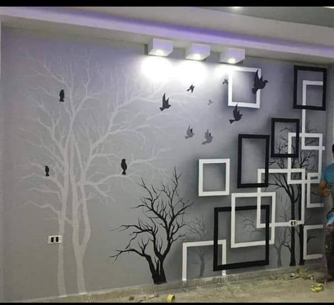 office home and school 3d wall painting Design 3