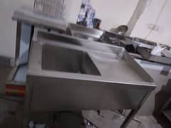 washing sink 24x36 with working space stainless steel