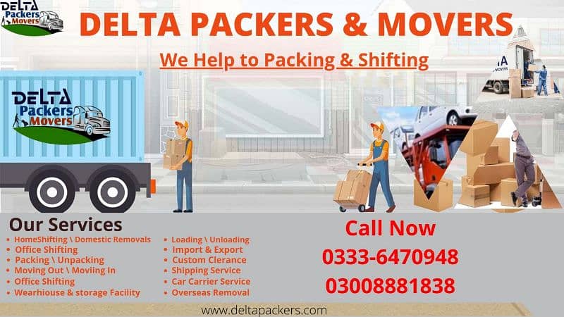 Packers and Movers, Home Shifting, Cargo, Car Carrier, House Shifting 0
