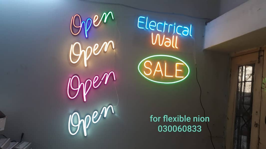 neon light neon sign 3D 2D smd led plastic acrylic flex steel brass si 3