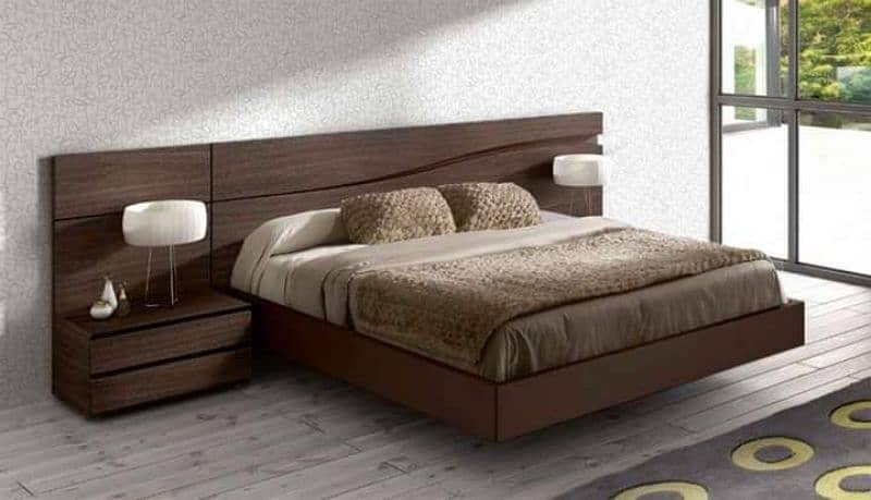 Branded Double Bed/Single Bed Side Table/Dressing/King size Bed 2