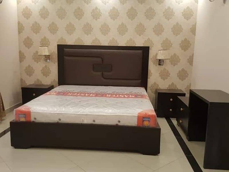 Branded Double Bed/Single Bed Side Table/Dressing/King size Bed 5