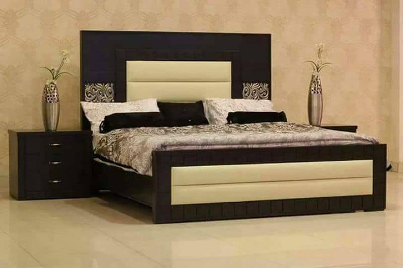 Branded Double Bed/Single Bed Side Table/Dressing/King size Bed 6