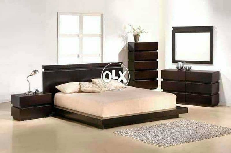 Branded Double Bed/Single Bed Side Table/Dressing/King size Bed 16
