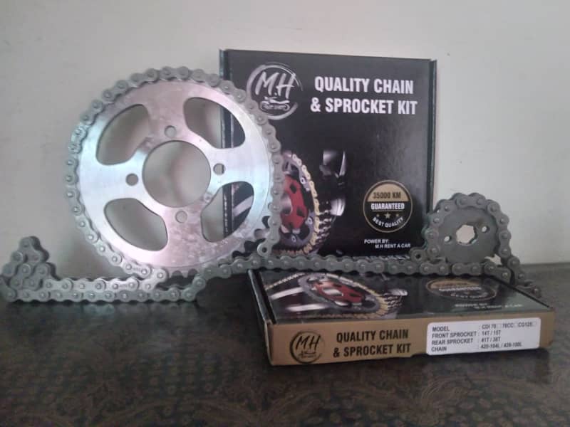 Chain and Grari kit for CD 70 1300Rs or CG 125 1600rs 4
