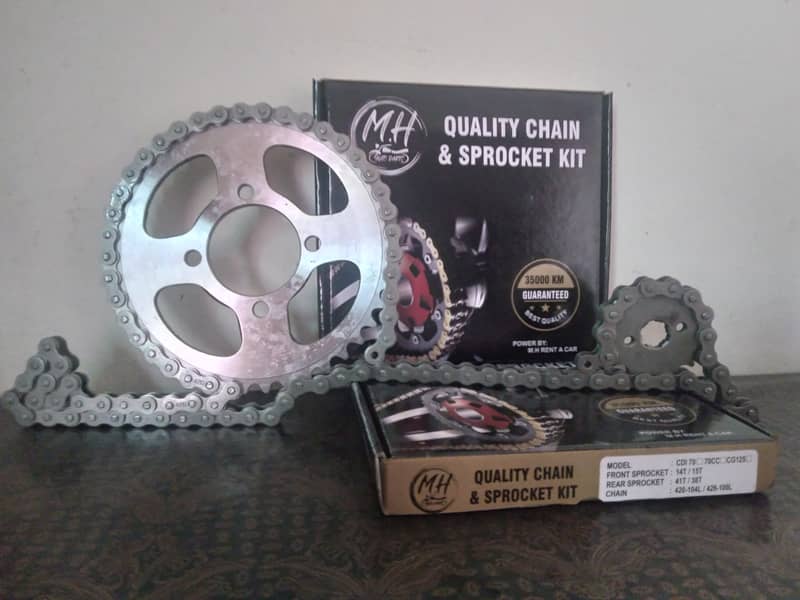 Chain and Grari kit for CD 70 1300Rs or CG 125 1600rs 6