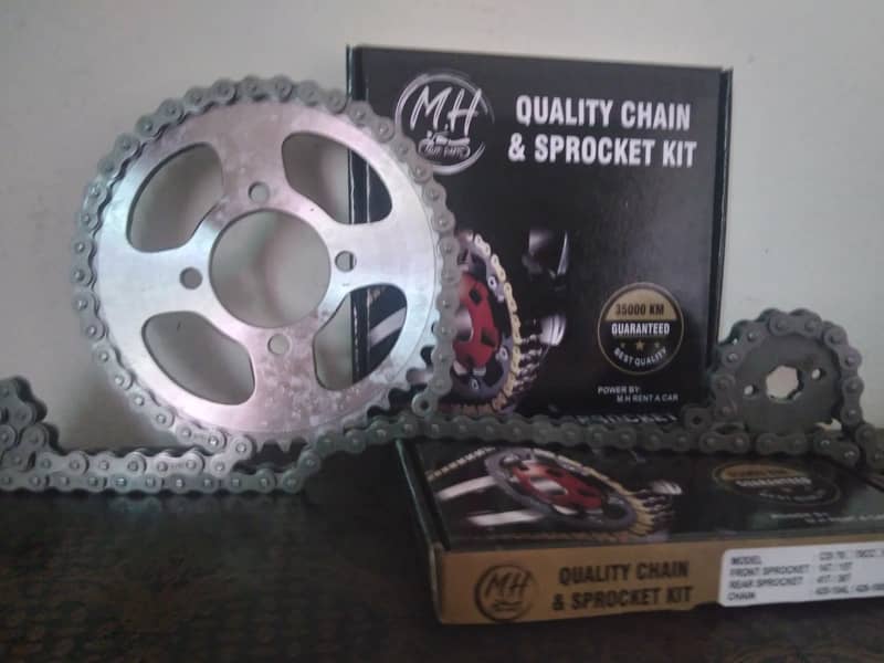 Chain and Grari kit for CD 70 1300Rs or CG 125 1600rs 8